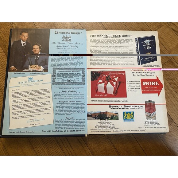 VINTAGE Bennett Brothers Blue book Of Quality Merchandise 1981 Hardcover Chicago - Picture 6 of 9